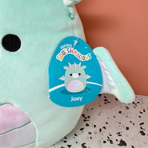 NWT Squishmallows Joey #540 Blue 10” Dragon Plushie Stuffed Animal - Picture 3 of 8